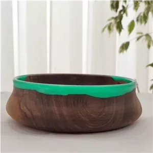 آجیل خوری چوبی خمره ای چوب گردو ورزین مبلمونسرا مدل 264955 