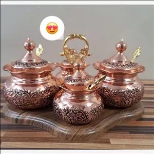 پاسماوری تمام مسی گلبرگ زیبا 4تایی با جعبه مخصوص نانو ارسال رایگان مبلمونسرا مدل 288582