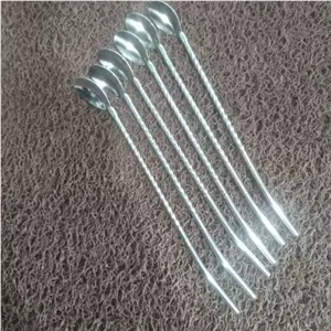 نی شربت قاشق دار نی شربت استیل شیش عددی مبلمونسرا مدل 278903