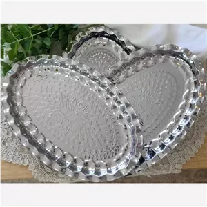 پک سه عددی دیس استیل بیضی لب کنگره ای مبلمونسرا مدل 271265