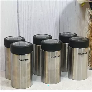 سرویس جا ادویه استیل استوانه ای 6 پارچه سام ست مبلمونسرا مدل 294417