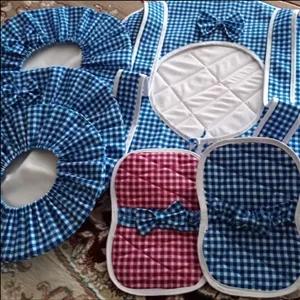 ست دمکنی ،سفره پاک کن و کاور قابلمه مبلمونسرا مدل 301057