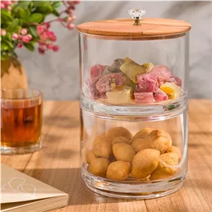شکلات خوری اکرلیک دوطبقه درب چوبی لیمون مبلمونسرا مدل 295405 