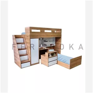 تخت خواب دوطبقه ای بزرگ سال تمام ام دی اف F128 مبلمونسرا مدل 227017