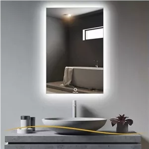 آینه سرویس بهداشتی طرح مستطیل ساده مدل لمسی کد t160 مبلمونسرا مدل 260927