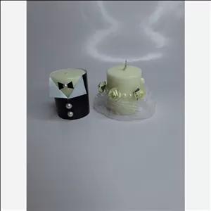 شمع عروس و داماد گیفت عروس و داماد مبلمونسرا مدل 280482