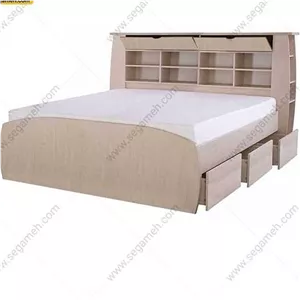 تخت خواب دونفره تمام ام دی اف F382 مبلمونسرا مدل 227335
