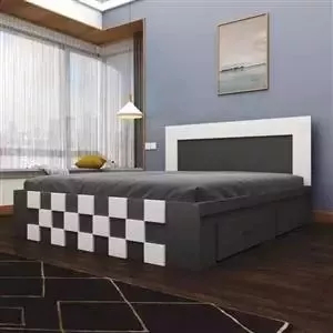 تخت خواب دونفره تمام ام دی اف F398 مبلمونسرا مدل 228621
