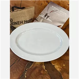 دیس بزرگ ملامین دیس ملامین بزرگ سفید ساده دیس پلو خوری مبلمونسرا مدل 269960