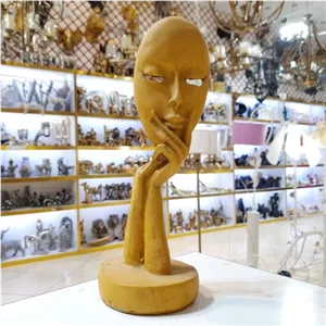 مجسمه طرح رخ بالماسکه سایز 1 ، مجسمه رخ پلی استری ، مجسمه مدرن طرح نقاب مبلمونسرا مدل 250963
