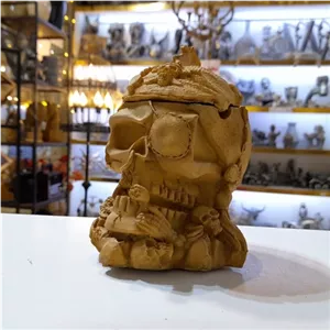 مجسمه طرح اسکلت در دار ، زیر سیگاری طرح اسکلت سیگار کش پلی استری مجسمه دکوری مجسمه پلی استری جهیزیه مجسمه جمجمه انسان مبلمونسرا مدل 250972