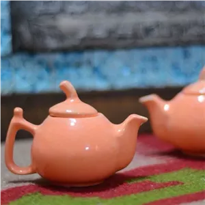 قوری زعفران سرامیکی قوری سرامیکی رنگی مبلمونسرا مدل 278822