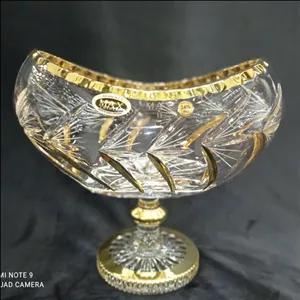 کشکول کریستال دست ساز طلاکوب مدل لتوس برند بوهمیا 255 مبلمونسرا مدل 278536