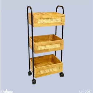 جا پیازی چوب حصیری 3طبقه یونیک کد UN-2967 مبلمونسرا مدل 290965