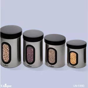 بانکه 4رقم پنجره دار استیل یونیک کد UN-5990 مبلمونسرا مدل 290740