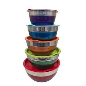 کاسه درب رنگی 10 پارچه استیل مبلمونسرا مدل 292217