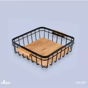 سبد نان کوچک مربع چوب یونیک کد UN-2917 مبلمونسرا مدل 291369