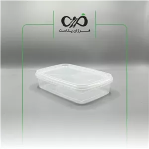 ظرف یکبار مصرف مایکروویوی فریزری مستطیل 1200cc آرین با درب مبلمونسرا مدل 294113
