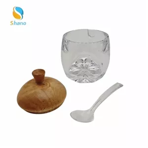 مربا خوری قاشقدار اکرولیک درب بامبو کوچک کد کالا : 3365 مبلمونسرا مدل 290434