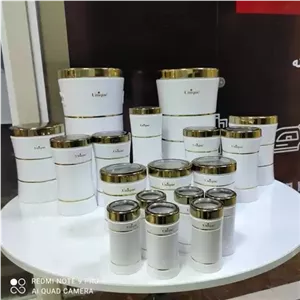 سرویس بانکه حبوبات سرویس آشپزخانه 18 پارچه یونیک رنگ ثابت کرم طلایی مبلمونسرا مدل 294439