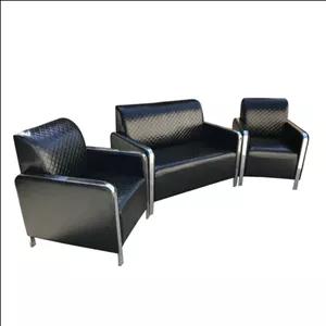 مبل نیم ست اداری مدل آزرا چرم آلگرو کروم مبلمونسرا مدل 211317