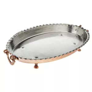 مرغ خوری مسی پایه کوتاه گوشواره دار بیضی سایز 2 طول 40 سانت مبلمونسرا مدل 269837