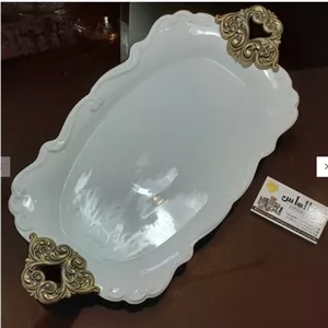دیس آماتیس لمون ، سینی دسته دار ، دیس لبه طلایی ، مرغ خوری ، کباب خوری ، رولت خوری ، شیرینی خوری، مبلمونسرا مدل 270466