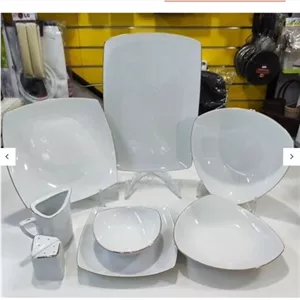 سرویس چینی شش نفره 30 پارچه پردیس کاشان درجه اعلا ، سرویس پذیرایی طرح دار لبه طلایی ، سرویس ناهار خوری، مبلمونسرا مدل 291285