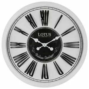 ساعت دیواری چوبی لوتوس مدل لولل Lowell کد W7732سفید مبلمونسرا مدل 238488
