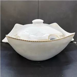 سوپ دربدار چینی پردیس طرح کاژین طلایی مبلمونسرا مدل 289475