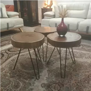 ست میز عسلی روستیک 3تایی مبلمونسرا مدل 219292
