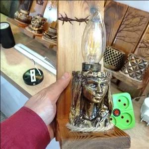 دیواری چوبی شبخواب دیواری دیوار کوب آویز چوبی شب خواب چراغ دیواری لامپ ادیسونی لوستر چوبی لامپ نئون دیواری کنفی مبلمونسرا مدل 231664