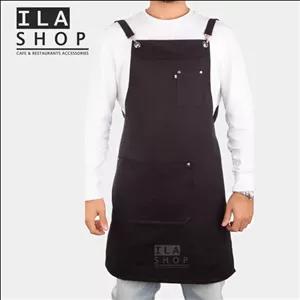 پیشبند باریستا کتان مشکی کد P-2 یک عددی ایلا مبلمونسرا مدل 299023