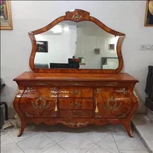 آینه کنسول خمره ای برنزکوب مبلمونسرا مدل 218094