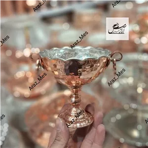 پیاله مسی پایه دار گوشواره دار نانو زنجان مبلمونسرا مدل 266071