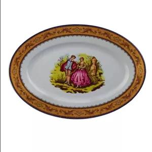 دیس چینی بیضی طرح لمونژ سایز 30 برند تقدیس مبلمونسرا مدل 270319