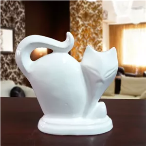 مجسمه سرامیکی گربه مبلمونسرا مدل 252268
