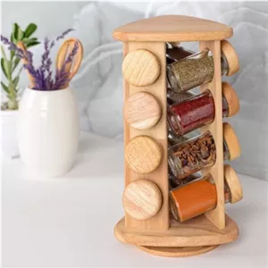جا ادویه چوبی کد 99126 ایستاده مثلثی گردان از برند لونا وود مبلمونسرا مدل 290840