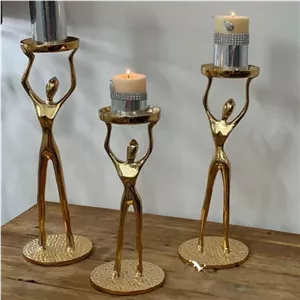 جا شمعی بالرین دو رنگ سیلور طلایی مبلمونسرا مدل 283377