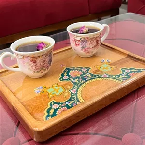 سینی چوب راش تذهیب شده مبلمونسرا مدل 274283