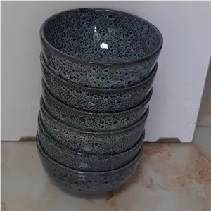 کاسه آبگوشت خوری سفالی لعابی، رنگ گرانیتی مبلمونسرا مدل 292102