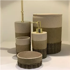 ست سرویس بهداشتی بریک کرم قهوه ای خاص - گارانتی کامل - ضمانت سلامت - ارسال رایگان - برند آذین ست مبلمونسرا مدل 266558