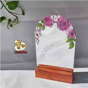 آینه رومیزی گنبدی مناسب هفت سین با پایه چوبی مبلمونسرا مدل 264515