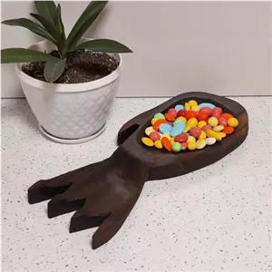 شکلات خوری چوبی طرح ماهی چوی گردو مبلمونسرا مدل 295035 