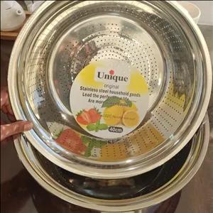 آبکش و لگن استیل یونیک سایز 40 مبلمونسرا مدل 290342