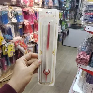 شمع تولد قرمز سفید مروارید دار تکی - شمع تولد مبلمونسرا مدل 286814