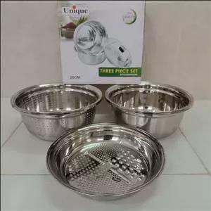 آبکش و لگن و رنده 3 تیکه یونیک لبه دار آهنربا نگیر مبلمونسرا مدل 289824