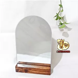 آینه گنبدی رومیزی با پایه چوبی مناسب هفت سین و دکوری مبلمونسرا مدل 261520
