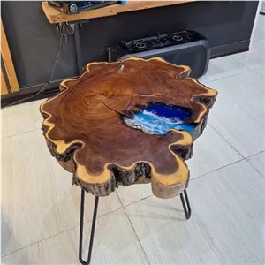 میز عسلی روستیک چوب کهور مبلمونسرا مدل 222820