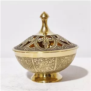 قندان برنجی شکلاتخوری برنجی قطر13سانت هندی فول کیفیت سنگین دارای ضمانت 5ساله مبلمونسرا مدل 296709